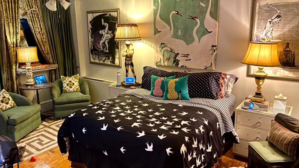 Central Gardens Penthouse Interior Design | Memphis Designer 4 Sophisticated master bedroom makeover showcasing residential interior design in Central Gardens Memphis.