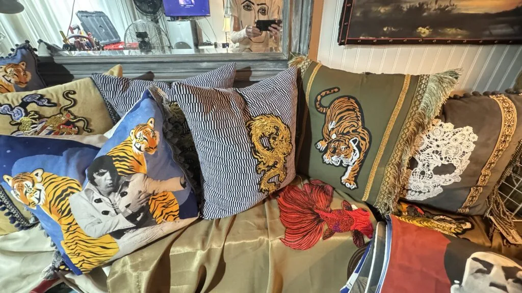 A complete seasonal collection of custom throw pillows Memphis designed by Home Revival.