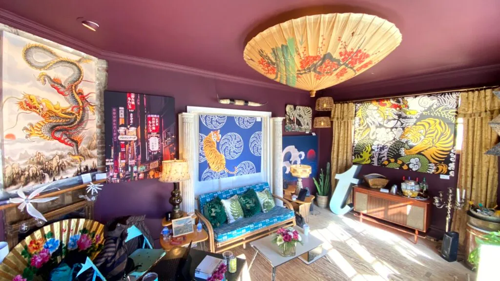 Professional gallery-quality art installation.