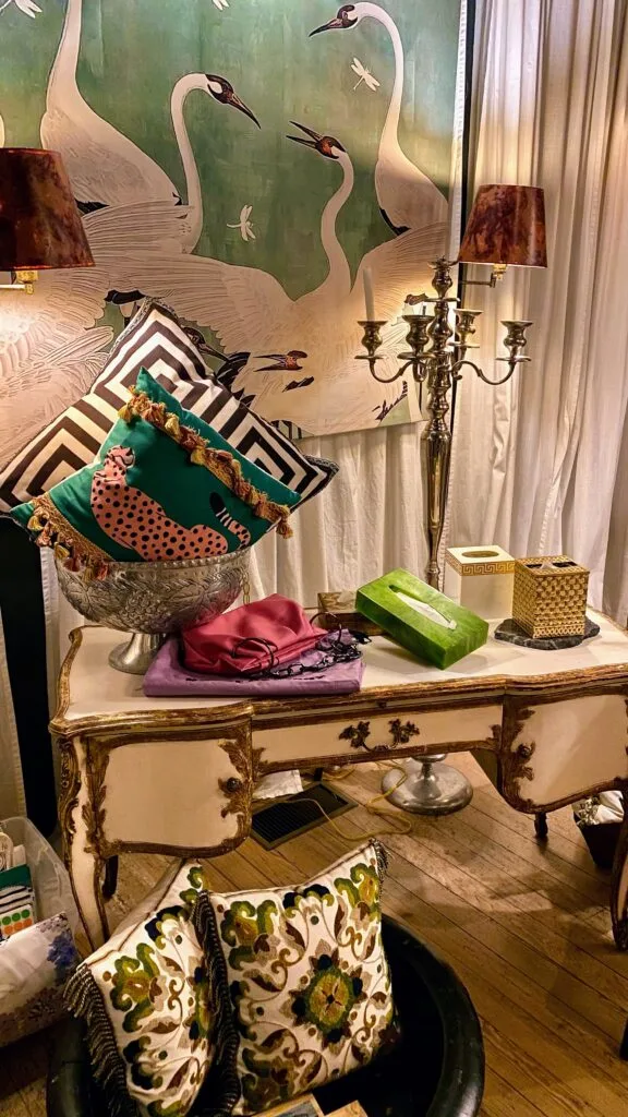 Earth-toned flax and fern custom throw pillows styled in a bright residential setting.