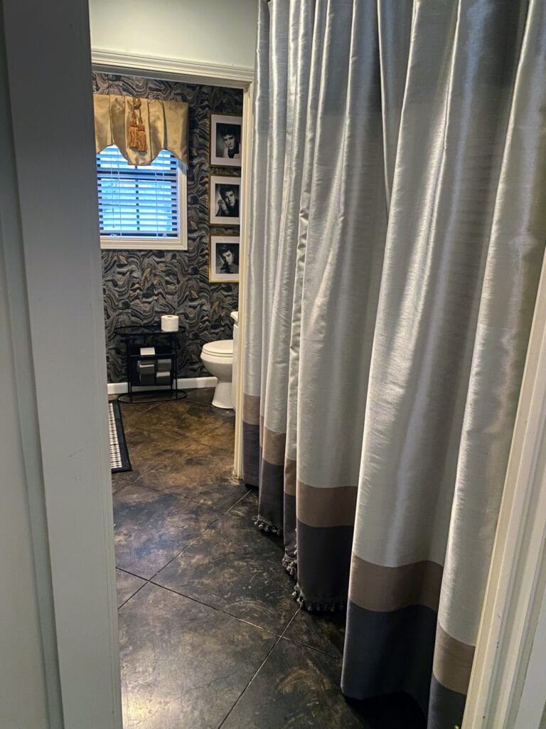 Luxury Clarksdale Airbnb Pool House Conversion | Home Revival 3 guesthouse interior design bathroom wallpaper 0